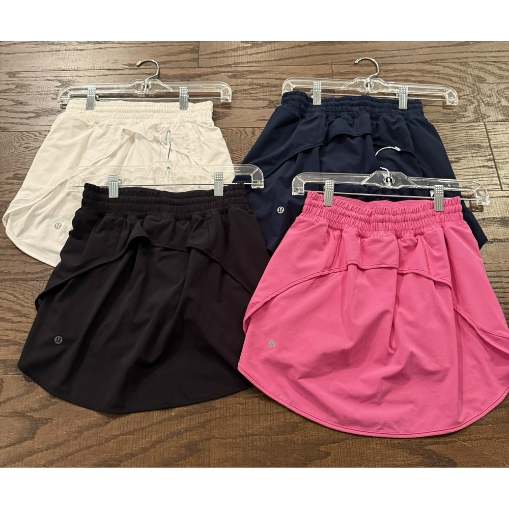 Lululemon Hotty Hot High Rise Activewear Skirt Skort Lot of 4 Womens Sonic Pink